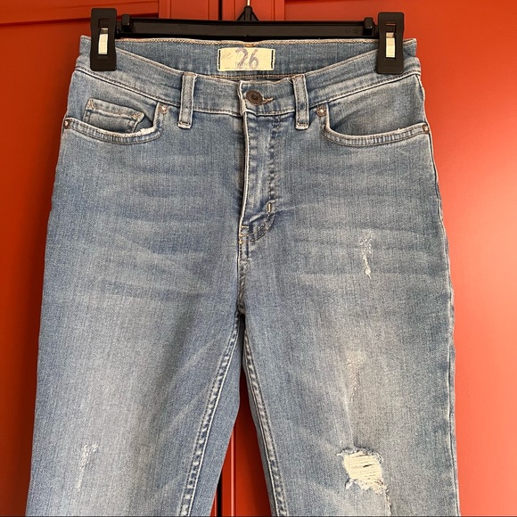 Free People Denim Great Heights Frayed Fringe Skinny Jeans - Picture 6 of 12